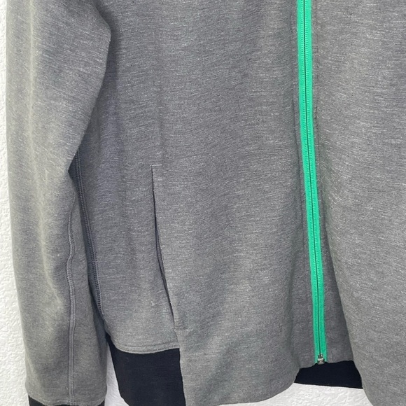 Lululemon jacket hoodie full zip men’s sz small gray with reflective stripe - Picture 2 of 8